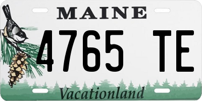 ME license plate 4765TE