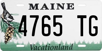 ME license plate 4765TG