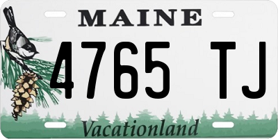 ME license plate 4765TJ