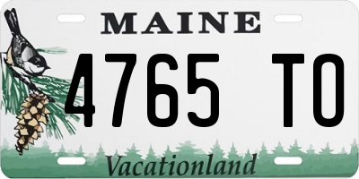 ME license plate 4765TO