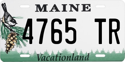 ME license plate 4765TR