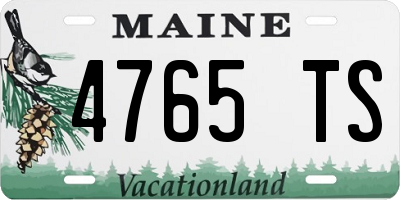 ME license plate 4765TS