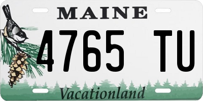 ME license plate 4765TU