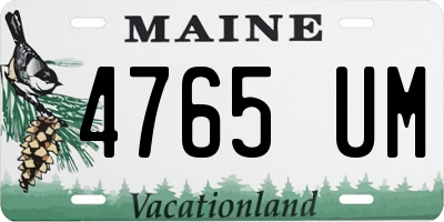 ME license plate 4765UM