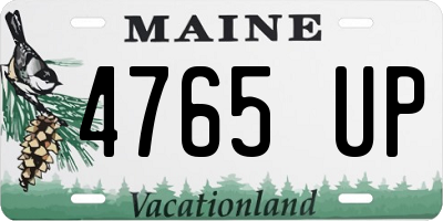 ME license plate 4765UP