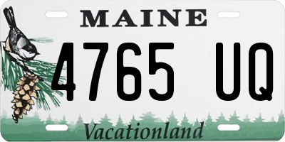 ME license plate 4765UQ