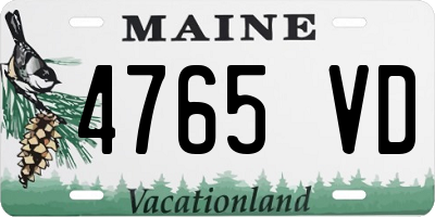 ME license plate 4765VD