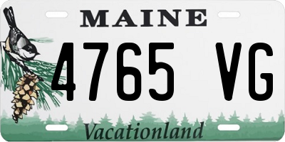 ME license plate 4765VG