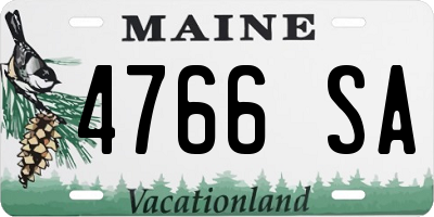 ME license plate 4766SA