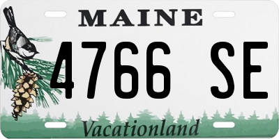 ME license plate 4766SE