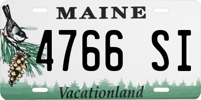ME license plate 4766SI