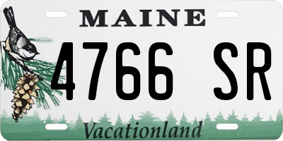 ME license plate 4766SR