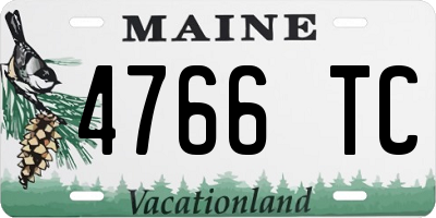 ME license plate 4766TC