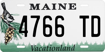ME license plate 4766TD