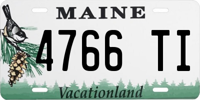 ME license plate 4766TI