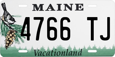 ME license plate 4766TJ