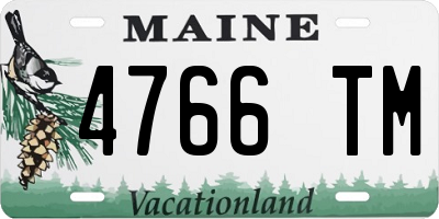 ME license plate 4766TM