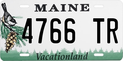 ME license plate 4766TR