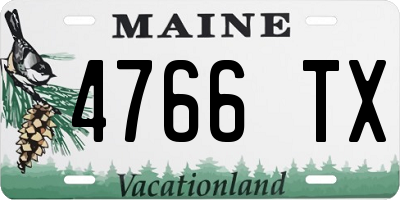 ME license plate 4766TX