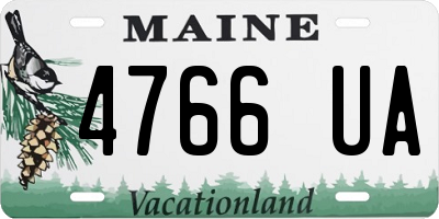 ME license plate 4766UA