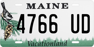 ME license plate 4766UD