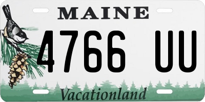 ME license plate 4766UU