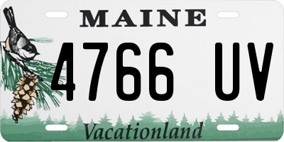 ME license plate 4766UV