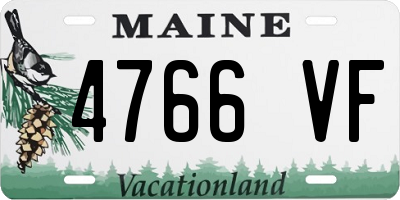 ME license plate 4766VF