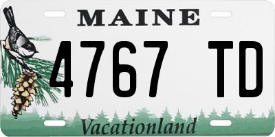 ME license plate 4767TD