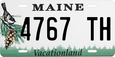ME license plate 4767TH