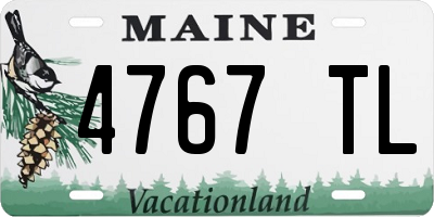 ME license plate 4767TL