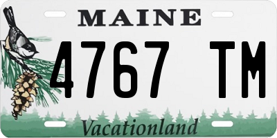 ME license plate 4767TM