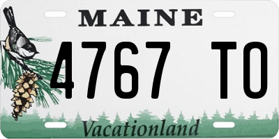 ME license plate 4767TO