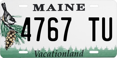 ME license plate 4767TU