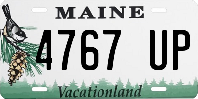 ME license plate 4767UP