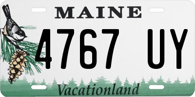 ME license plate 4767UY