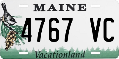 ME license plate 4767VC