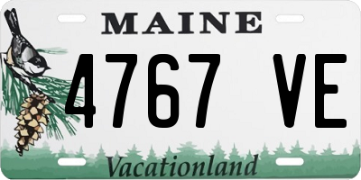 ME license plate 4767VE