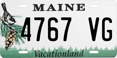 ME license plate 4767VG