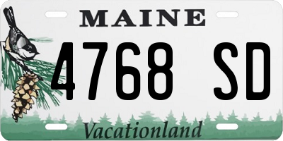 ME license plate 4768SD