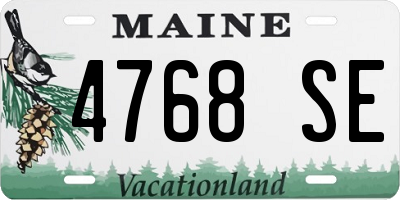 ME license plate 4768SE
