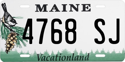 ME license plate 4768SJ