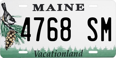 ME license plate 4768SM