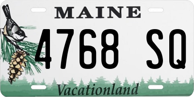 ME license plate 4768SQ