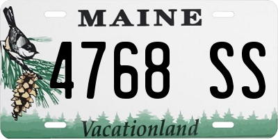 ME license plate 4768SS