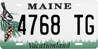 ME license plate 4768TG