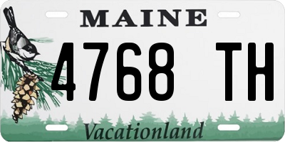 ME license plate 4768TH
