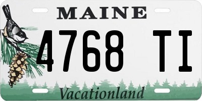 ME license plate 4768TI