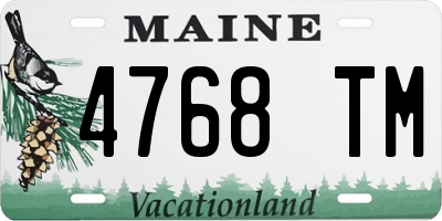 ME license plate 4768TM