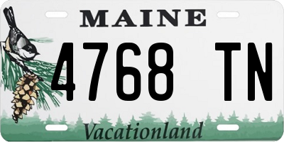 ME license plate 4768TN